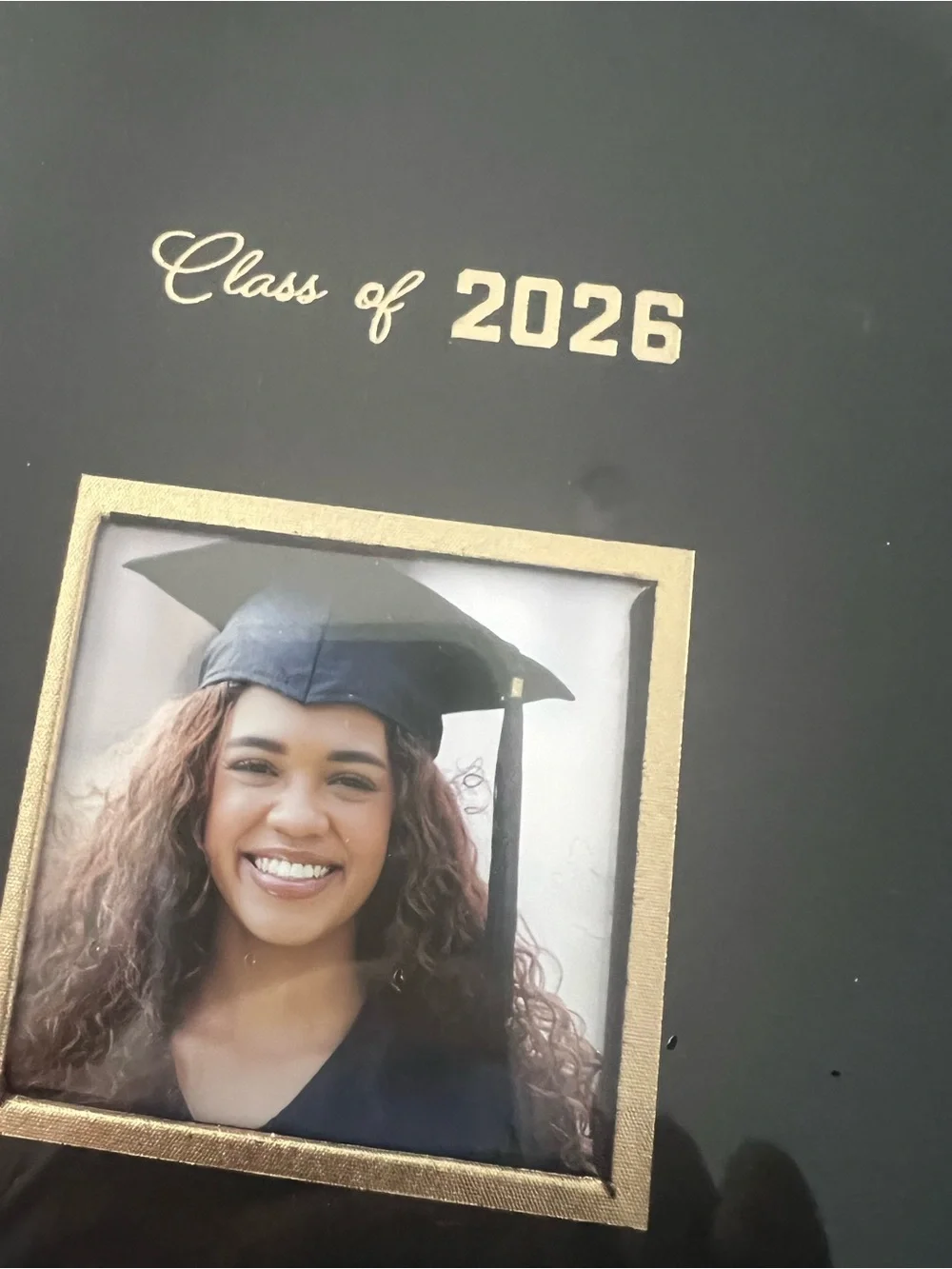 Recollections Class of 2026 Memory Box in Black with Gold Accents